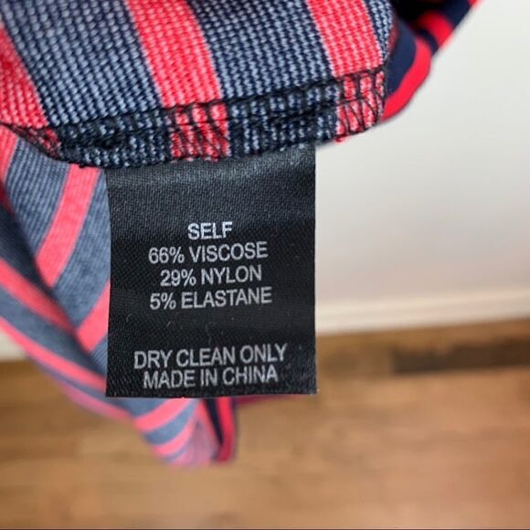 Cynthia Rowley Red/Blue Striped Maxi Dress Ruffle Bottom Sz S - Picture 10 of 10